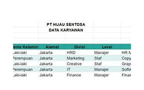 Contoh Data Turnover Karyawan